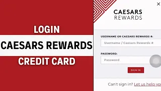 How to Login to Caesars Rewards Credit Card Account Caesars Rewards Visa Tutorial 2024