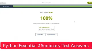 Cisco Python Essential 2 Summary Test Answers PE2 - Summary Test Answers Python