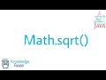Math sqrt function in JAVA ICSE
