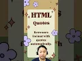 How to do quotes in HTML