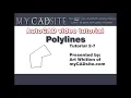 AutoCAD Tutorial Lesson 2-7 Polylines Complete Beginners Course