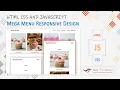 Mega Menu Responsive Design using HTML CSS and JavaScript