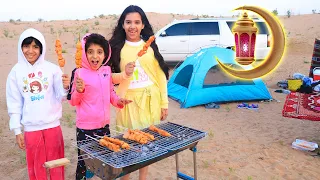 فطرنا  في البر في رمضان   سوينا ألذ كبسة   شفا دندنها