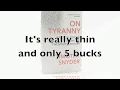 On Tyranny-20 Lessons