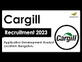 Cargill Recruitment 2023 Application Development Analyst Application Form