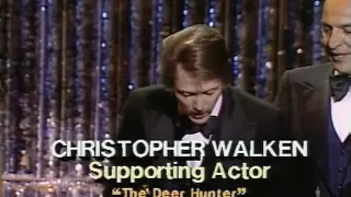 Christopher Walken winning an Oscar for The Deer Hunter