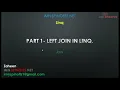 Left Join in Linq Left Join in Linq in C Lefft joine in linq in c left join in linq