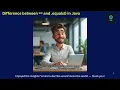 Java Mock Interview Question 7 - Mastering vs equals in Java
