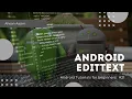 Android Bangla Tutorial 2 5 1 - EditText