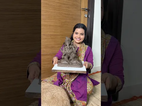 DIY Matti Ganesha making 😍 Reposting this video for reference 🫠 #diy #ganesh #making #ecofriendly