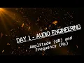 Audio Engineering Basics - Sound Amplitude dB Frequency Hz Important to understand from day 1