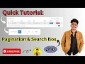 Create Pagination Search box in Php using Datatable Web development Project