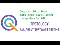 Chapter 16 Read data from excel sheet using Apache POI