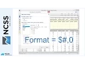 Specifying the Data Type and Format in NCSS