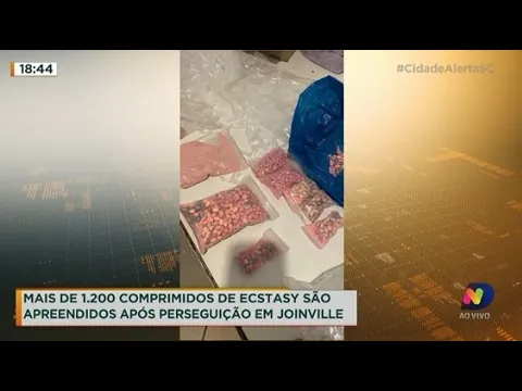 Joinville: Mais de 1.200 comprimidos de ecstasy são apreendidos após perseguição