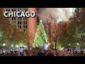 Chicago Millennium Park Christmas Tree Lighting Countdown on Friday November 22 2024 4K