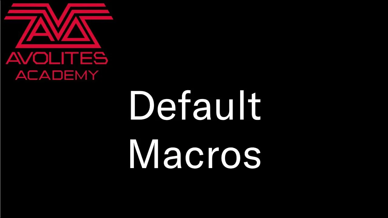 Default Macros