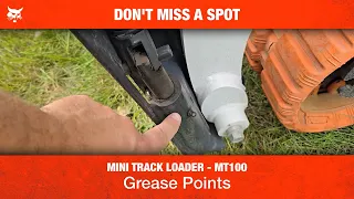 Find the Grease Points on an MT100 Bobcat Mini Track Loader Overview
