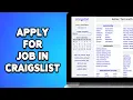 How To Apply For Job In Craigslist 2024 Craigslist Job Application Guide