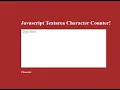 textarea character counter with vanilla javascript