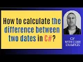 How to calculate the difference between two dates in C