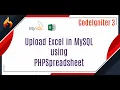 Upload Excel in MySQL using Phpspreadsheet in CodeIgniter