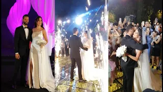 احضان وقبلات ورقص   حفل زفاف اسطورى ل  فرح ميرنا نور الدين وزوجها مدرب اللياقة دندنها