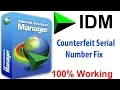 How to fix the error  IDM register  with a counterfeit serial number