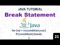 Break Statement In Java Loop Control Statement Java Programming How To Code Java Full Course