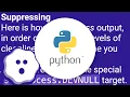 How to suppress or capture the output of subprocess run