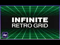 EASY Animated 3D Retro Grid After Effects Tutorial 2021