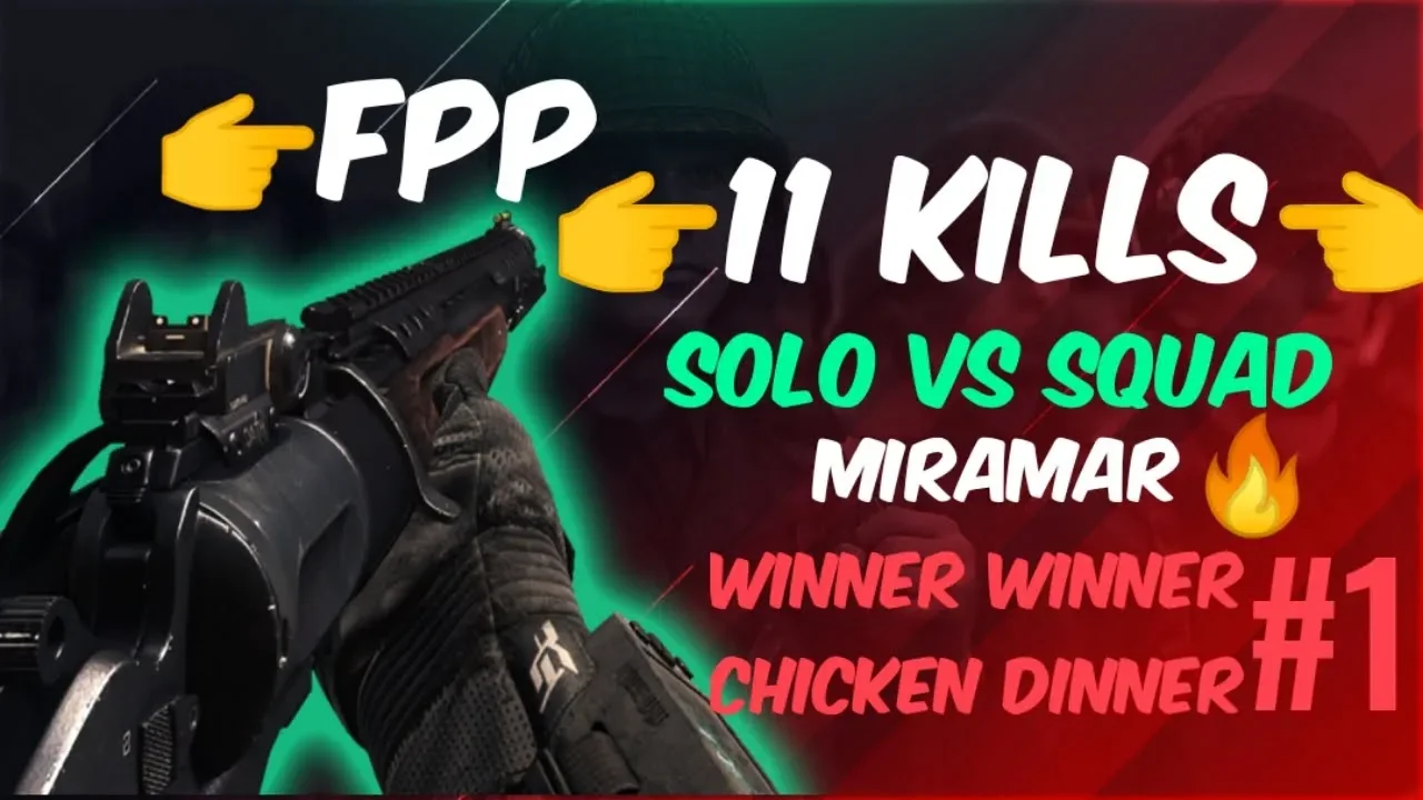 Pubg Mobile:Solo Vs Squad ||11 Kills||Winner Winner Chicken Dinner||