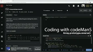 Codewars 7 kyu Array prototype reverse JavaScript