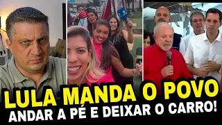 VEXAME! Lula solta mais uma e manda o povo andar a pé por meia hora e deixar o carro pra lá