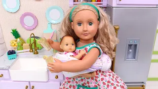 Cuidando a los niños! Historias con Juguetes Muñecas