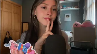 SLEEPY ASMR hand sounds kirby stickers perfume whispers