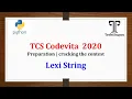 01 TCS Code Vita TCS Code Vita Previous Question Lexi String Techi Sugan