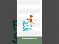Fox in the socks dr Seuss machine embroidery design files embroidering process