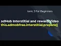 Ionic 3 for Beginners Integrating Google AddMob to Ionic App