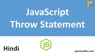 throw Statement JavaScript Error Handling-Hindi