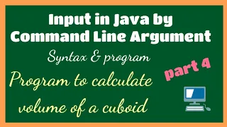 Input in Java by Command Line Argument command line argument in Java