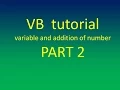 variable and sum of two number calculation in visual basic form part 2