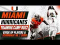 MIAMI HURRICANES TRAINING CAMP BUZZ STOCK UP PLAYERS CAMP ENDING SOON