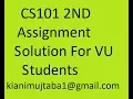 CS101 Assignment Solution