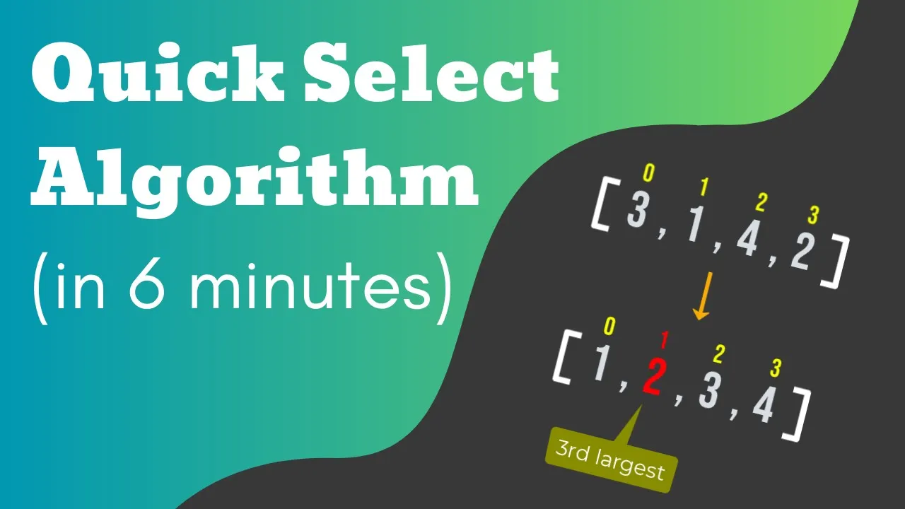 Quick Select Algorithm Visualized (and how it compares to Quick Sort!) - YouTube thumbnail