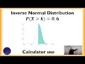 Inverse Normal Distribution Casio Calculator Use