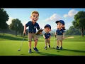 Cartoon Sports Kids Golf Swings Putts Course Fun for Kids Fun Golf Cartoon