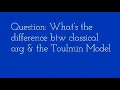 Classical Argument Structure or Toulmin Model