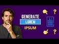 Generate PERFECT Filler Text Quickly With Lorem Ipsum Generator