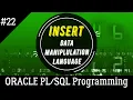 22 How to INSERT data in the TABLE in SQL Oracle Programming